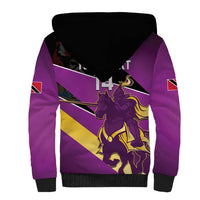 Custom Trinidad and Tobago Cricket Sherpa Hoodie Come On Knight Riders Purple Version