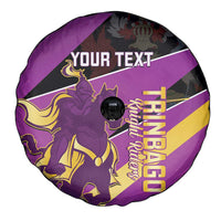 Custom Trinidad and Tobago Cricket Spare Tire Cover Come On Knight Riders Purple Version