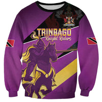 Custom Trinidad and Tobago Cricket Sweatshirt Come On Knight Riders Purple Version