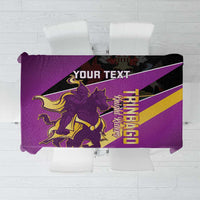 Custom Trinidad and Tobago Cricket Tablecloth Come On Knight Riders Purple Version