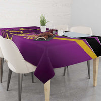 Custom Trinidad and Tobago Cricket Tablecloth Come On Knight Riders Purple Version