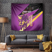 Custom Trinidad and Tobago Cricket Tapestry Come On Knight Riders Purple Version