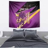 Custom Trinidad and Tobago Cricket Tapestry Come On Knight Riders Purple Version