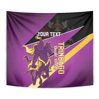Custom Trinidad and Tobago Cricket Tapestry Come On Knight Riders Purple Version