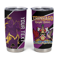 Custom Trinidad and Tobago Cricket Tumbler Cup Come On Knight Riders Purple Version