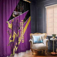 Custom Trinidad and Tobago Cricket Window Curtain Come On Knight Riders Purple Version