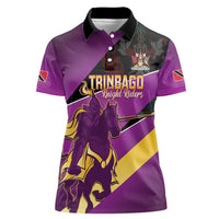 Custom Trinidad and Tobago Cricket Women Polo Shirt Come On Knight Riders Purple Version