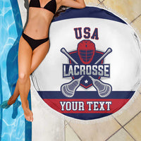 Custom United States Lacrosse Beach Blanket Go Champions White Version