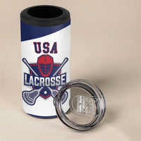 Custom United States Lacrosse 4 in 1 Can Cooler Tumbler Go Champions White Version