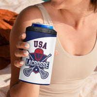 Custom United States Lacrosse 4 in 1 Can Cooler Tumbler Go Champions White Version