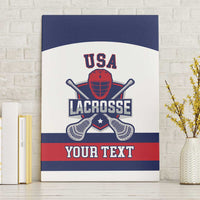 Custom United States Lacrosse Canvas Wall Art Go Champions White Version