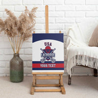 Custom United States Lacrosse Canvas Wall Art Go Champions White Version