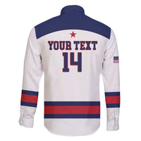 Custom United States Lacrosse Family Matching Long Sleeve Bodycon Dress and Hawaiian Shirt Go Champions White Version