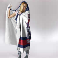 Custom United States Lacrosse Hooded Blanket Go Champions White Version