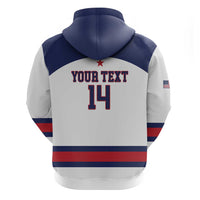 Custom United States Lacrosse Hoodie Go Champions White Version