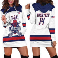 Custom United States Lacrosse Hoodie Dress Go Champions White Version