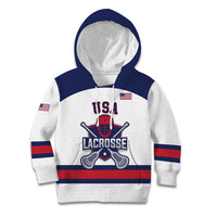 Custom United States Lacrosse Kid Hoodie Go Champions White Version