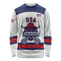 Custom United States Lacrosse Long Sleeve Shirt Go Champions White Version