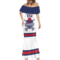 Custom United States Lacrosse Mermaid Dress Go Champions White Version