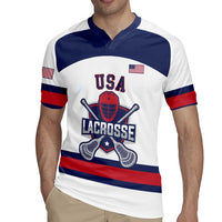 Custom United States Lacrosse Rugby Jersey Go Champions White Version