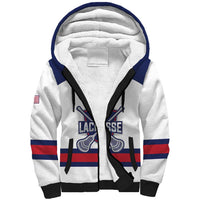 Custom United States Lacrosse Sherpa Hoodie Go Champions White Version