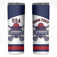Custom United States Lacrosse Skinny Tumbler Go Champions White Version