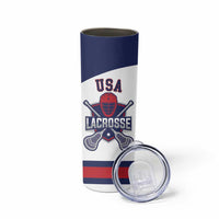 Custom United States Lacrosse Skinny Tumbler Go Champions White Version