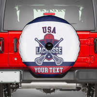 Custom United States Lacrosse Spare Tire Cover Go Champions White Version