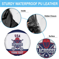 Custom United States Lacrosse Spare Tire Cover Go Champions White Version