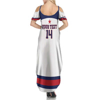 Custom United States Lacrosse Summer Maxi Dress Go Champions White Version