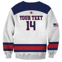 Custom United States Lacrosse Sweatshirt Go Champions White Version