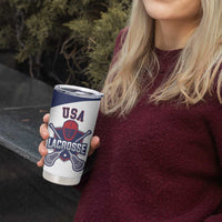 Custom United States Lacrosse Tumbler Cup Go Champions White Version