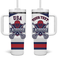 Custom United States Lacrosse Tumbler With Handle Go Champions White Version