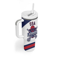 Custom United States Lacrosse Tumbler With Handle Go Champions White Version