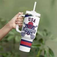 Custom United States Lacrosse Tumbler With Handle Go Champions White Version