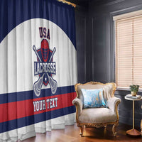 Custom United States Lacrosse Window Curtain Go Champions White Version