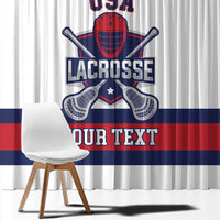 Custom United States Lacrosse Window Curtain Go Champions White Version