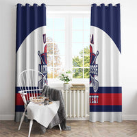 Custom United States Lacrosse Window Curtain Go Champions White Version