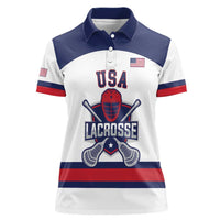 Custom United States Lacrosse Women Polo Shirt Go Champions White Version