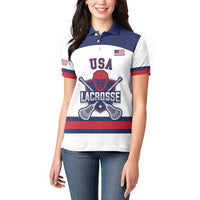 Custom United States Lacrosse Women Polo Shirt Go Champions White Version