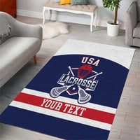 Custom United States Lacrosse Area Rug Go Champions Blue Version