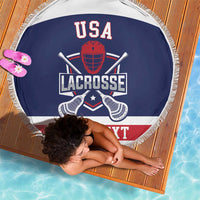Custom United States Lacrosse Beach Blanket Go Champions Blue Version