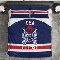 Custom United States Lacrosse Bedding Set Go Champions Blue Version