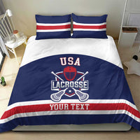 Custom United States Lacrosse Bedding Set Go Champions Blue Version