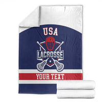 Custom United States Lacrosse Blanket Go Champions Blue Version