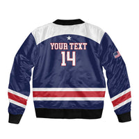 Custom United States Lacrosse Bomber Jacket Go Champions Blue Version
