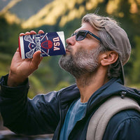 Custom United States Lacrosse 4 in 1 Can Cooler Tumbler Go Champions Blue Version