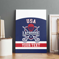 Custom United States Lacrosse Canvas Wall Art Go Champions Blue Version