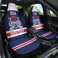 Custom United States Lacrosse Car Seat Cover Go Champions Blue Version