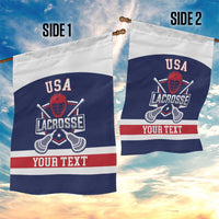 Custom United States Lacrosse Garden Flag Go Champions Blue Version